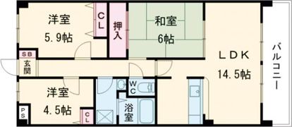 ユーフォリアの間取り画像