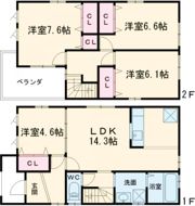 フジパレス戸建賃貸五十鈴町の間取り画像