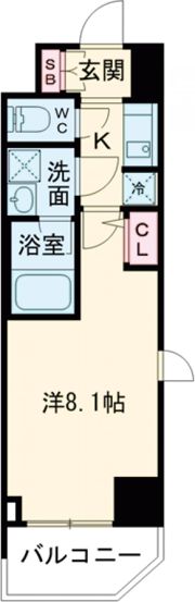 Fortuney大手前(旧Dimus大手前)の間取り画像
