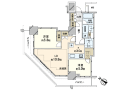マークフロントタワー曳舟の間取り画像