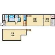 ハーモニーテラス堀田の間取り画像