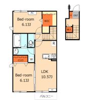 Bloom One，Twoの間取り画像