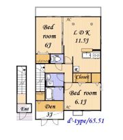 カーサ アベリア A・B棟の間取り画像