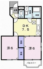 フローラル Ⅱの間取り画像