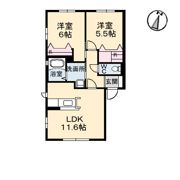 グランマストみどり坂 A棟の間取り画像