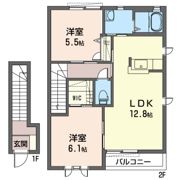 ヴィラ・ブランノアールAの間取り画像