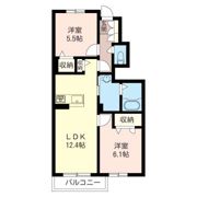 ラ プリンチ ペッサ Aの間取り画像