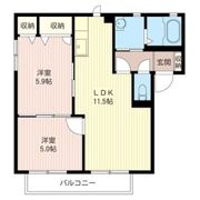 メゾンボンヌシャンヌAの間取り画像