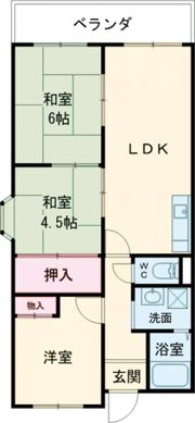 ヴィラージュ私市の間取り画像