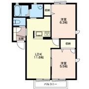 クレールシャトー Bの間取り画像