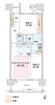 パークタワー勾当台公園の間取り画像