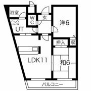 JSC岸和田の間取り画像