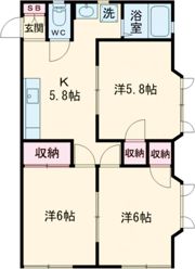 ブループラム長淵イーストの間取り画像