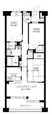 藤和ハイタウン梶ヶ谷の間取り画像
