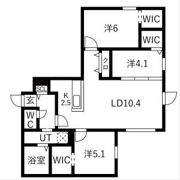 Ts COURT West13(読み:ティーエスコートウェスト13)の間取り画像