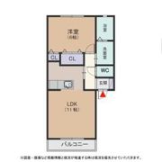 メルベーユ芝原 Bの間取り画像