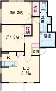 ボンヌジュルネ Aの間取り画像