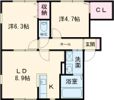 ボンヌジュルネ Bの間取り画像