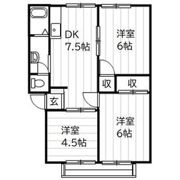 陵南ハイツの間取り画像