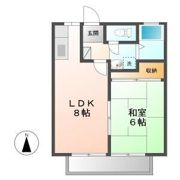 パナハイツやまぐちAの間取り画像