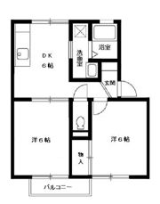 メゾン森PartⅦ・Ⅷの間取り画像