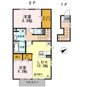 ヴィルセイン椋野 B棟の間取り画像
