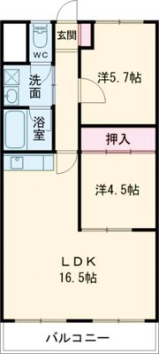 ニューハイツ白沢の間取り画像