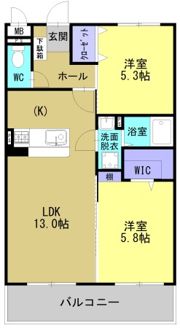 ソルーナ松橋の間取り画像