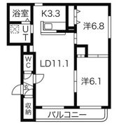 第26大光ハイツの間取り画像