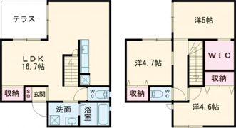 Unicube with terraceの間取り画像
