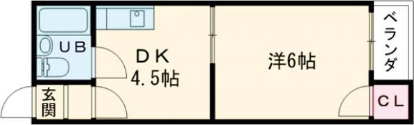 スカイハイツ香里の間取り画像