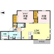 シャンノール北野田の間取り画像