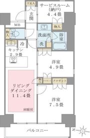 Brillia ist 東雲キャナルコートの間取り画像