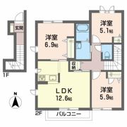 ミオ ポラーレ Aの間取り画像