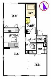 トップスターコート宮崎 C棟の間取り画像