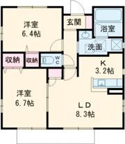 仮称)結城四ツ京ハイツ Fの間取り画像