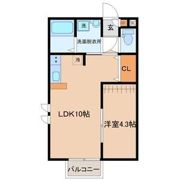 八木山弥生町新築アパートの間取り画像