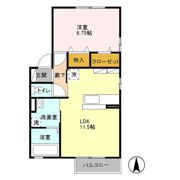 アバンサール Dの間取り画像