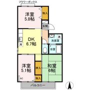 セジュール紫水 B棟の間取り画像