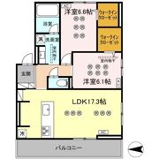 D-ROOM本城東 B棟の間取り画像