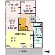 D-ROOM本城東 B棟の間取り画像