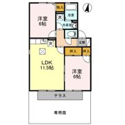 ハイカムール周船寺の間取り画像