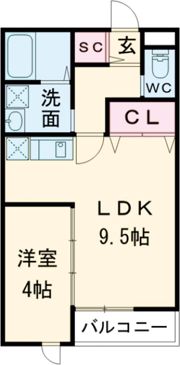 ルミナスAI苅田 Aの間取り画像