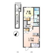 （仮）スターテラスⅡ下岡本町新築アパートの間取り画像