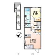 （仮）スターテラスⅡ下岡本町新築アパートの間取り画像