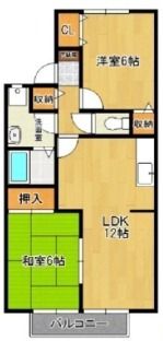 セジュールIMAMURA B棟の間取り画像