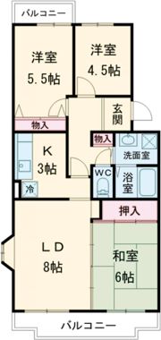 コーポラスK&Tの間取り画像