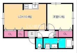 ハッピーヒルズの間取り画像