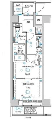 ガリシア目黒大岡山の間取り画像