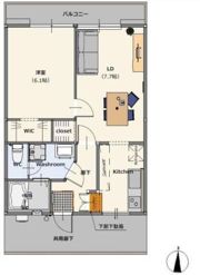 パナハイツ鏡Bの間取り画像